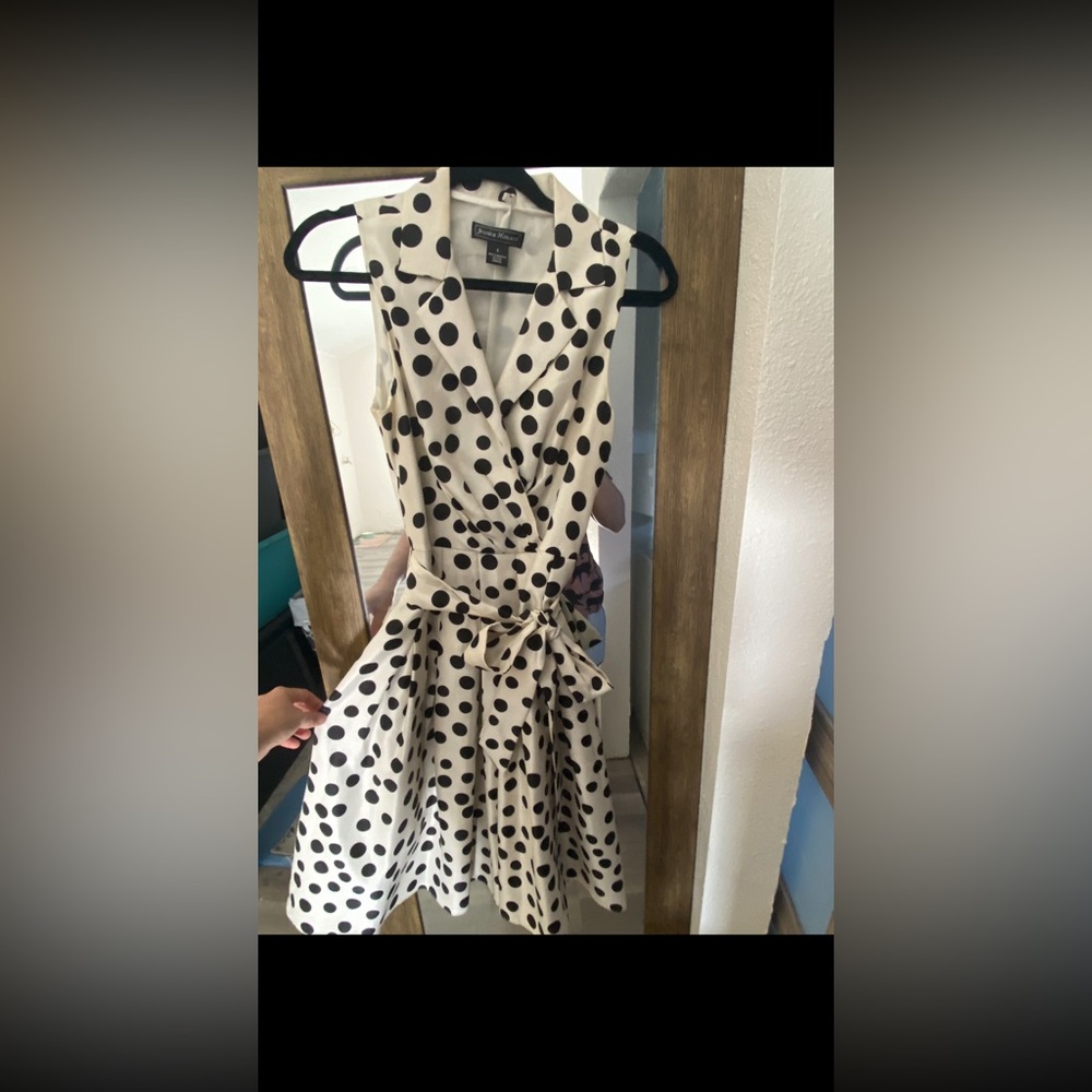 Jessica Howard white polka dot dress